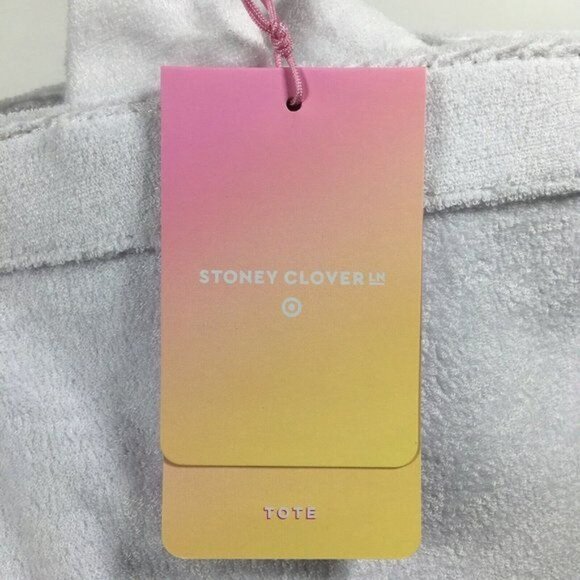 Stoney Clover Lane x Target Terry Cloth Embossed White Tote Bag - Picture 9 of 11